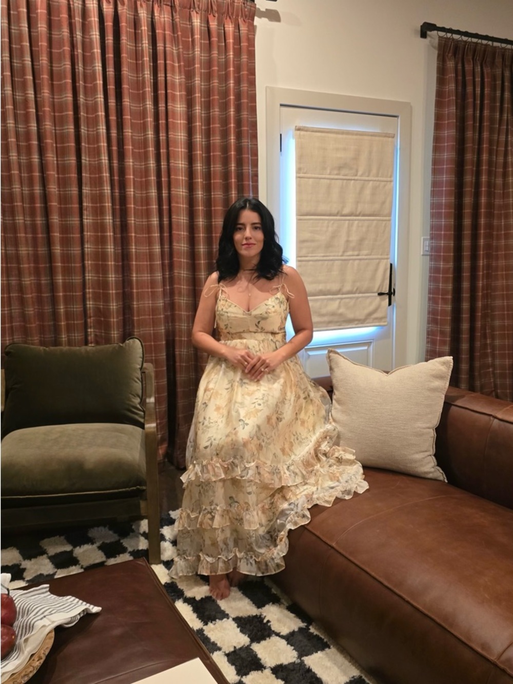 En Saison Cream Floral Maxi Dress